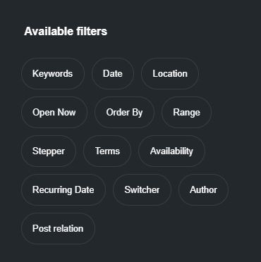 Available Filters - Select — VOXEL